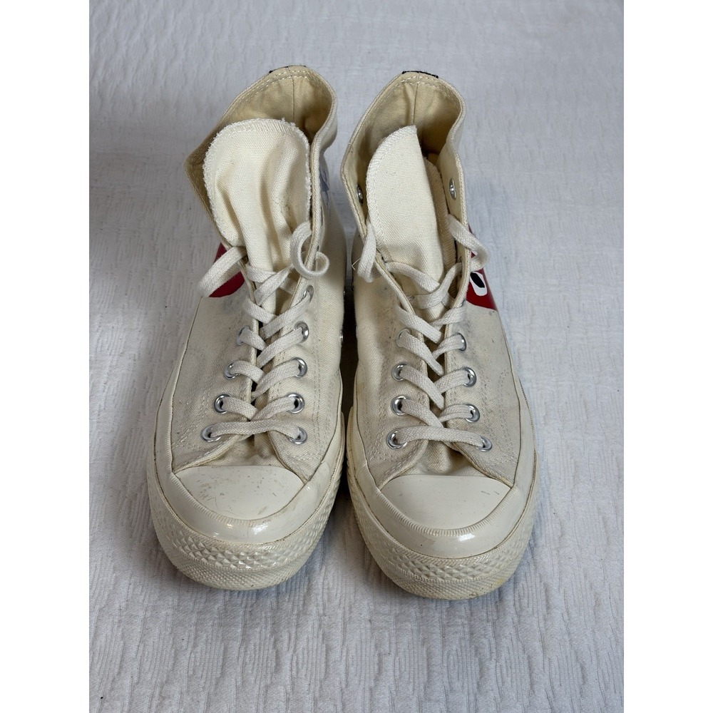 Converse Chuck 70 Comme des Garcons Play Hi Top Shoes Beige Men 8 Women 10